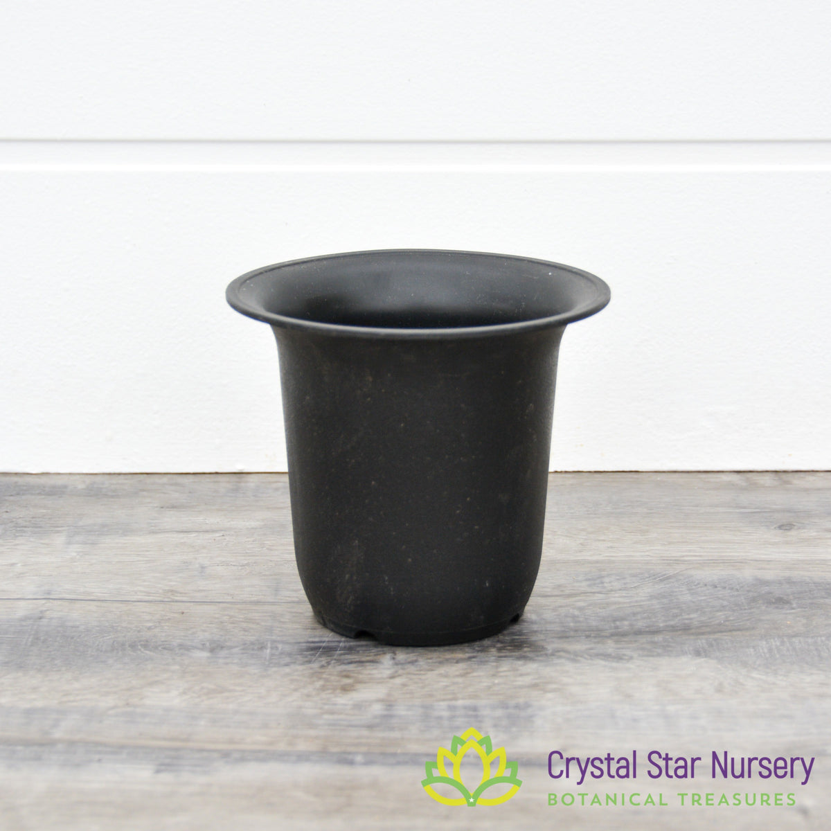 Tall Round Hard Plastic Pot with Flare Top