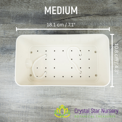 Rectangular Self Watering Pot with Wick