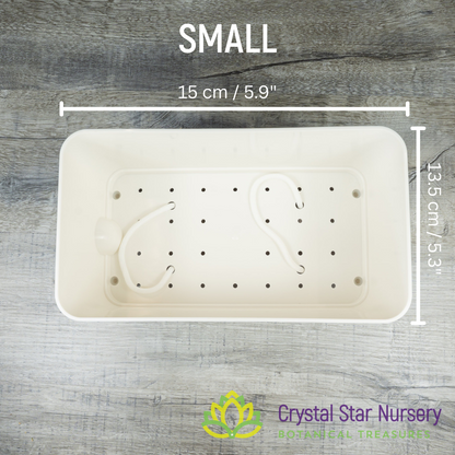 Rectangular Self Watering Pot with Wick