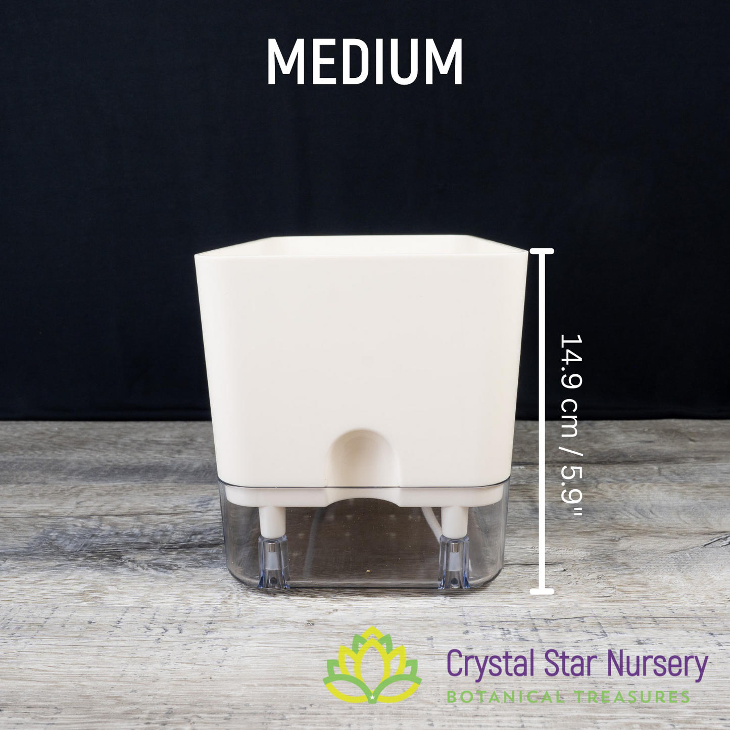 Rectangular Self Watering Pot with Wick