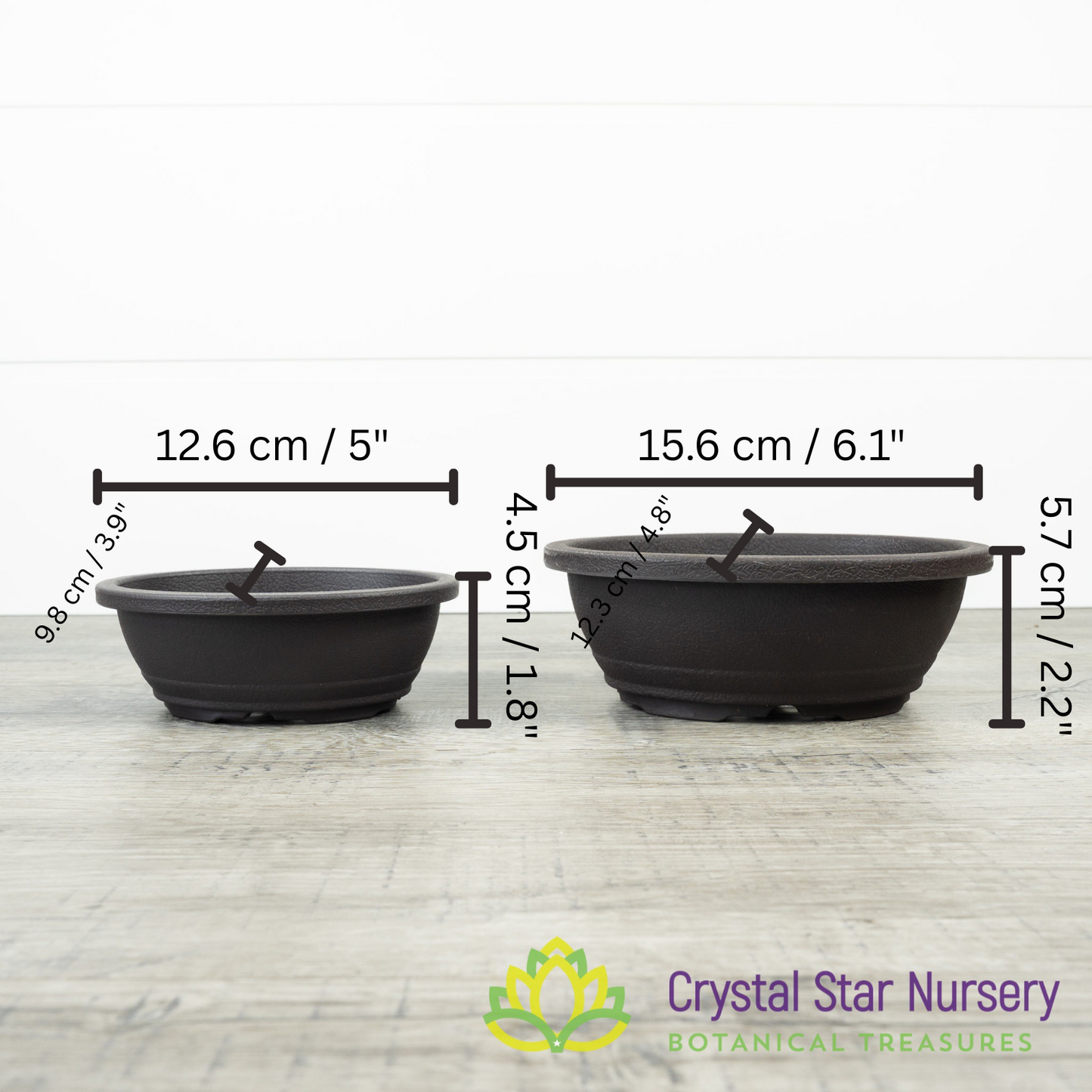 Brown Oval Plastic Bonsai Training Pot
