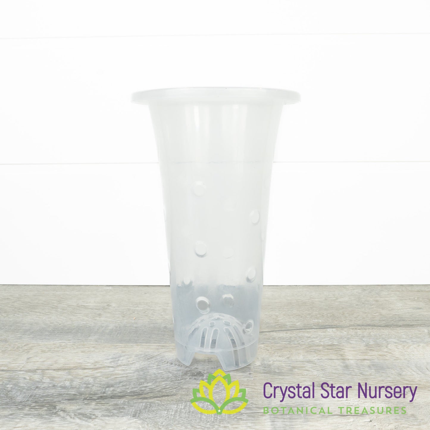 Clear Tall Cymbidium Pot with Additional Vents/Drainage