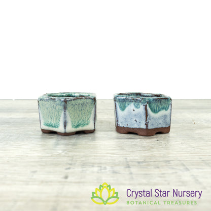 Tiny Clay Glazed Pot (F4)