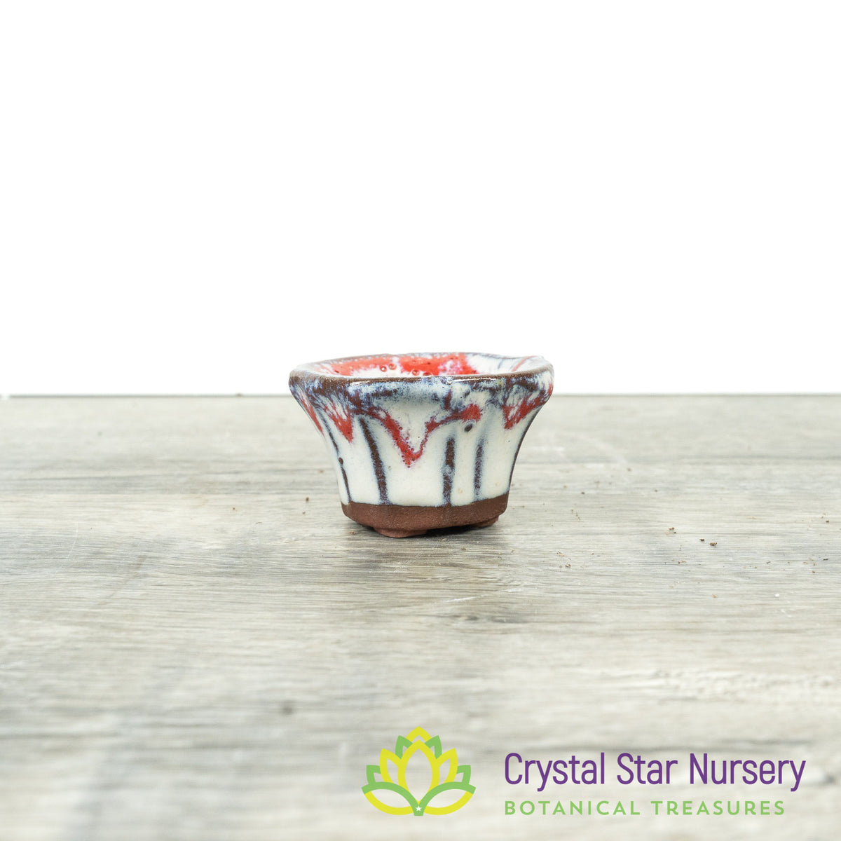 Tiny Clay Glazed Pot (F8)