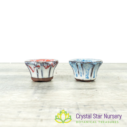 Tiny Clay Glazed Pot (F8)