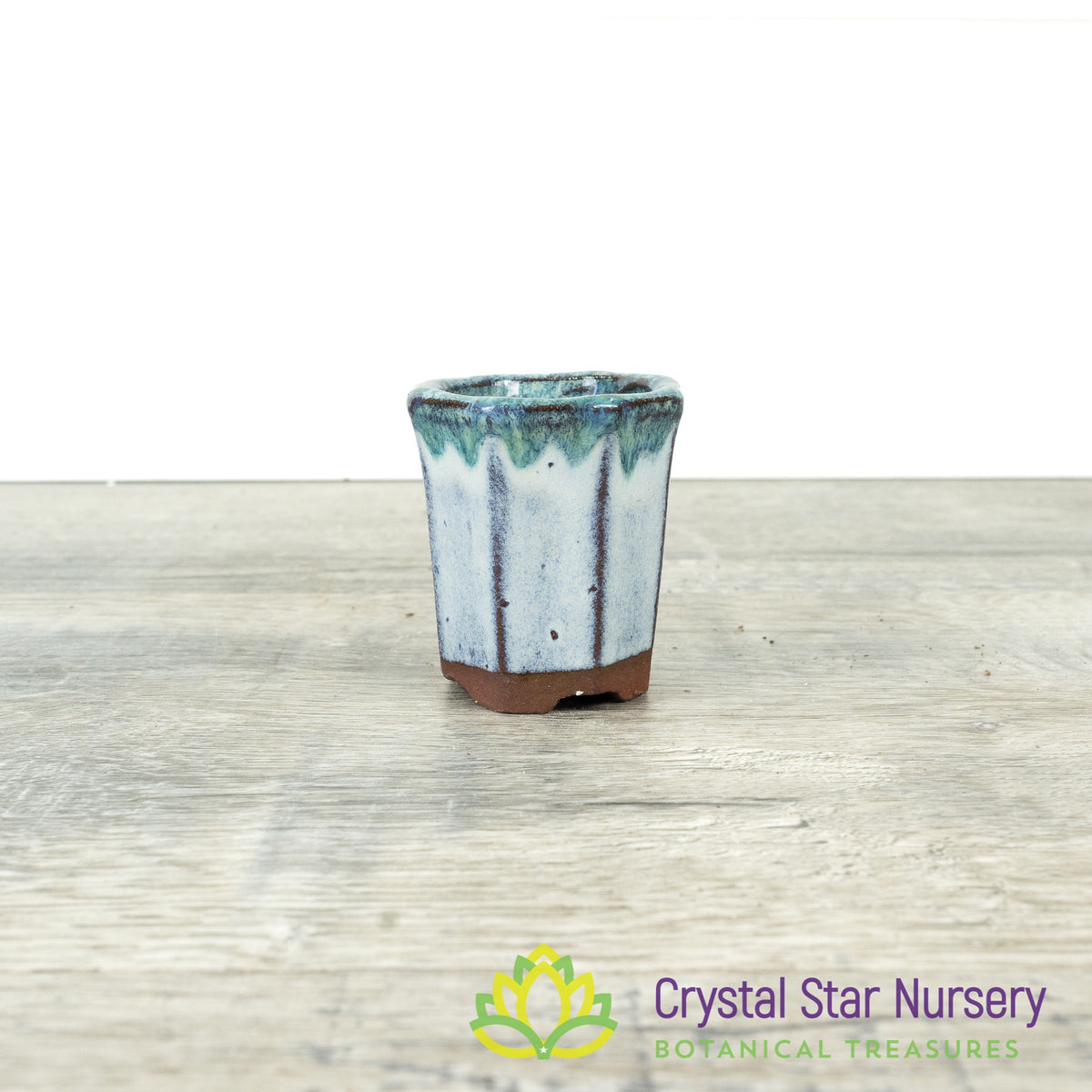 Tiny Clay Glazed Pot (F9)
