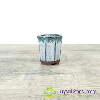 Tiny Clay Glazed Pot (F9)