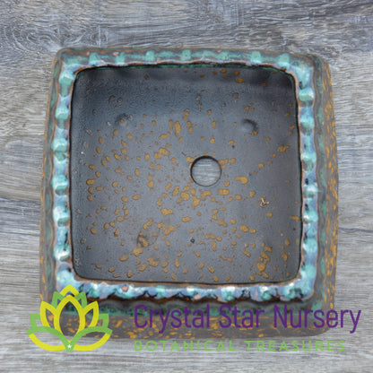 Gold and Teal Ceramic Pot Collection
