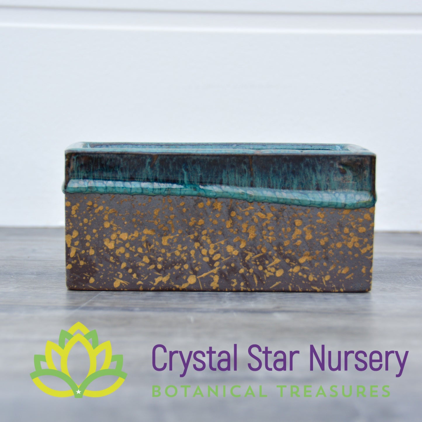 Gold and Teal Ceramic Pot Collection