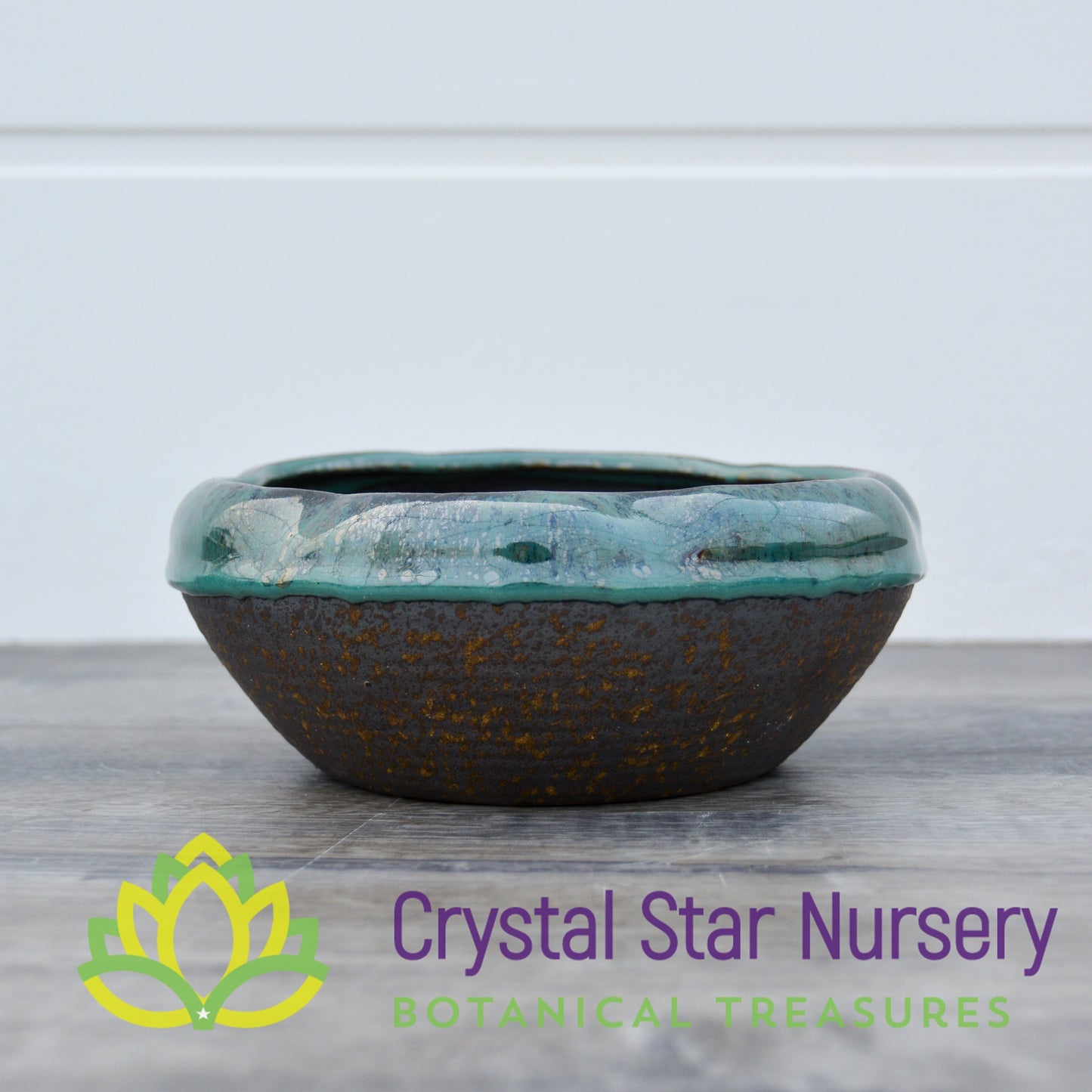 Gold and Teal Ceramic Pot Collection
