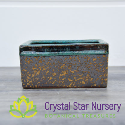 Gold and Teal Ceramic Pot Collection