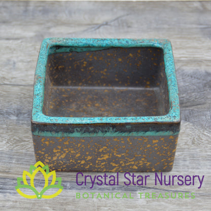 Gold and Teal Ceramic Pot Collection