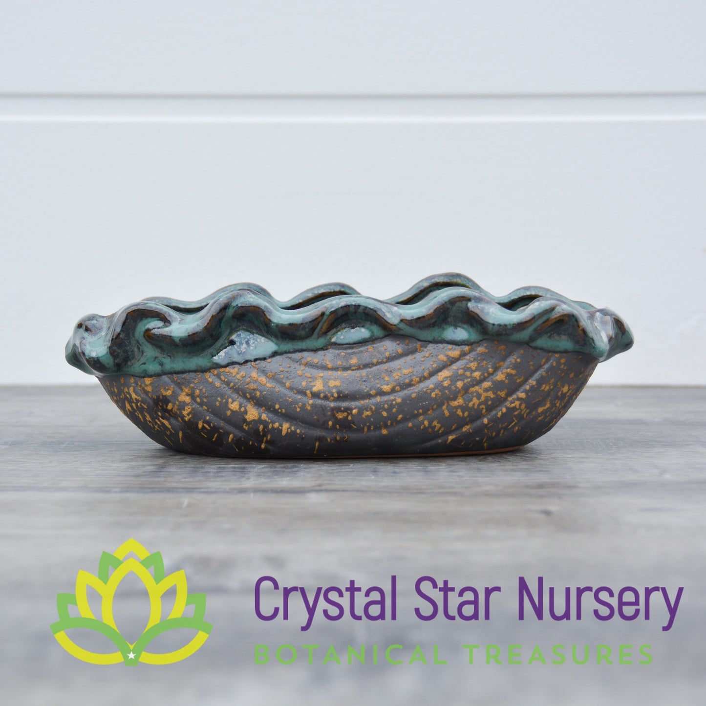 Gold and Teal Ceramic Pot Collection