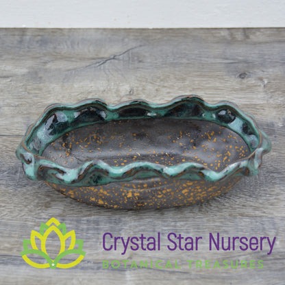 Gold and Teal Ceramic Pot Collection