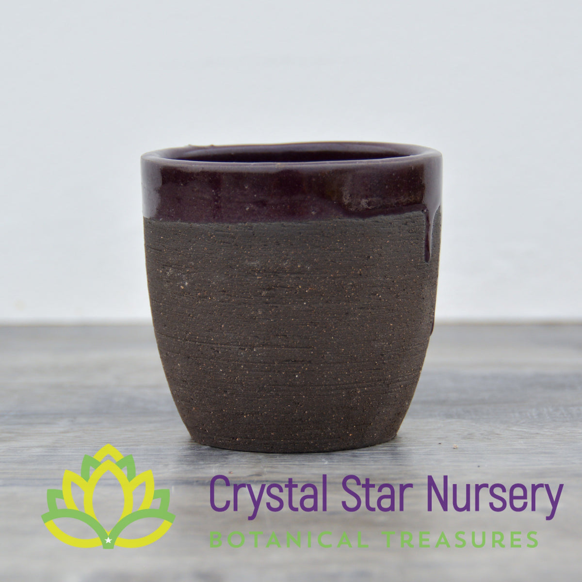 Round Glazed Lip Ceramic Pot