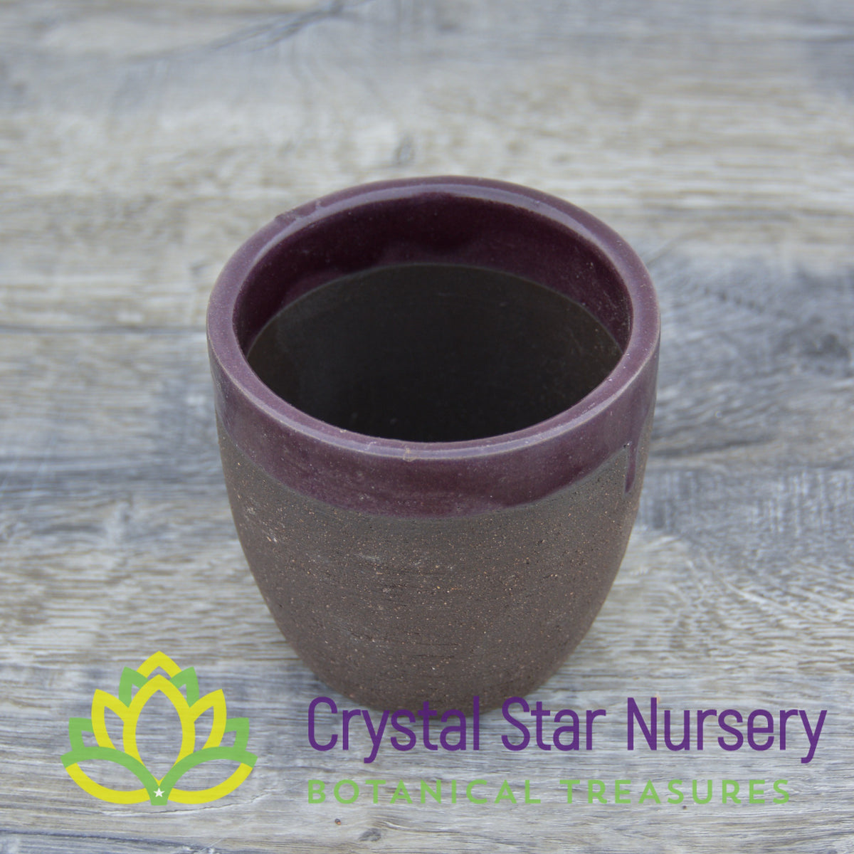 Round Glazed Lip Ceramic Pot