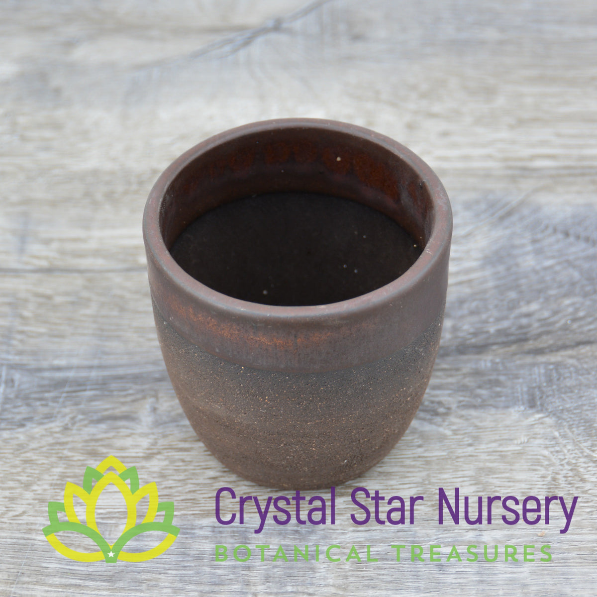 Round Glazed Lip Ceramic Pot