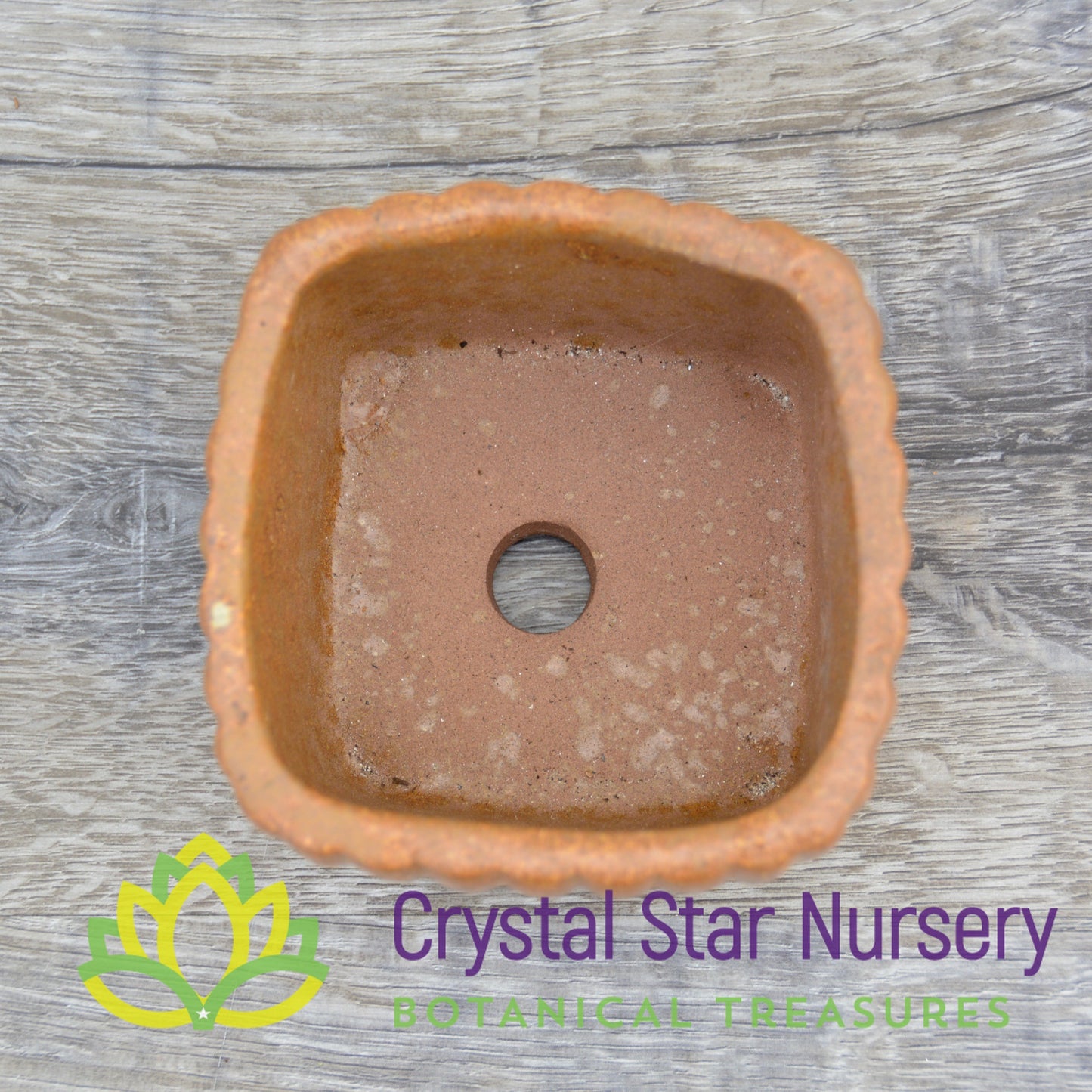 Square Ribbed Ceramic Pot