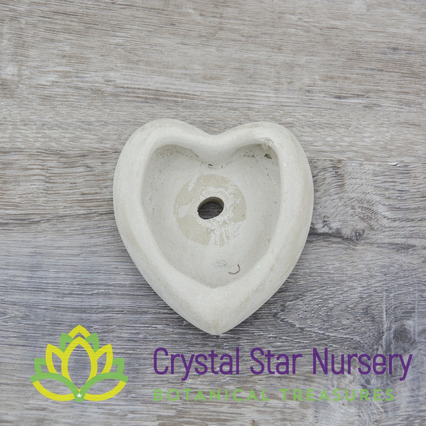 Handmade Sunset Cement Heart Pot