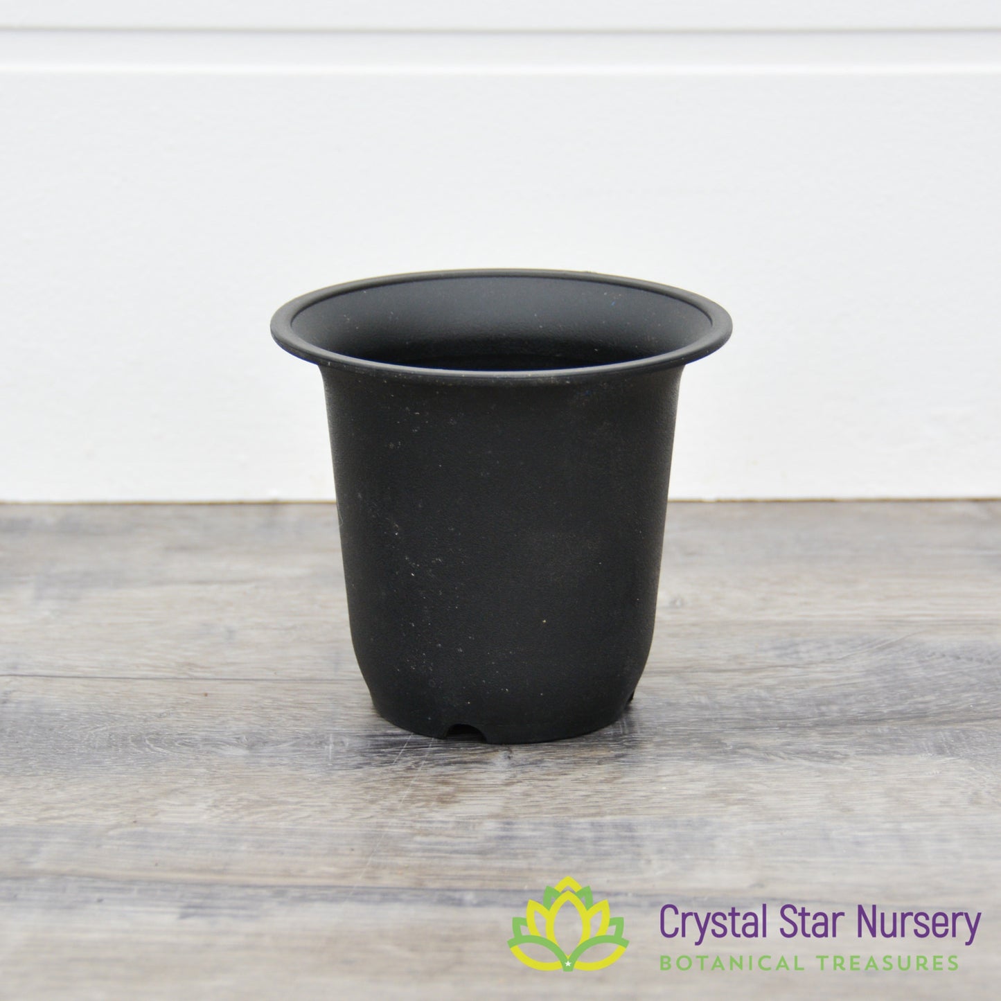 Tall Round Hard Plastic Pot with Flare Top