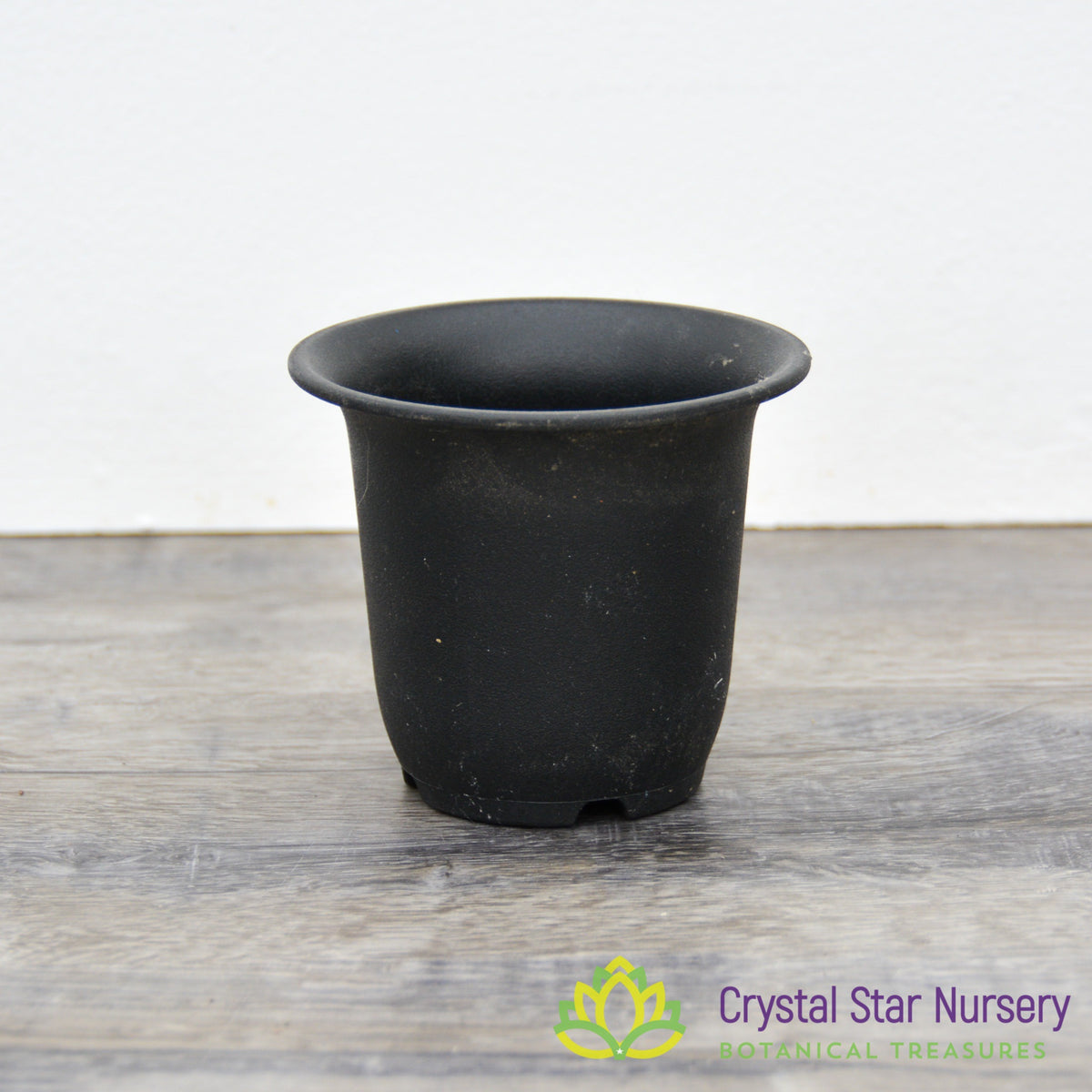 Tall Round Hard Plastic Pot with Flare Top