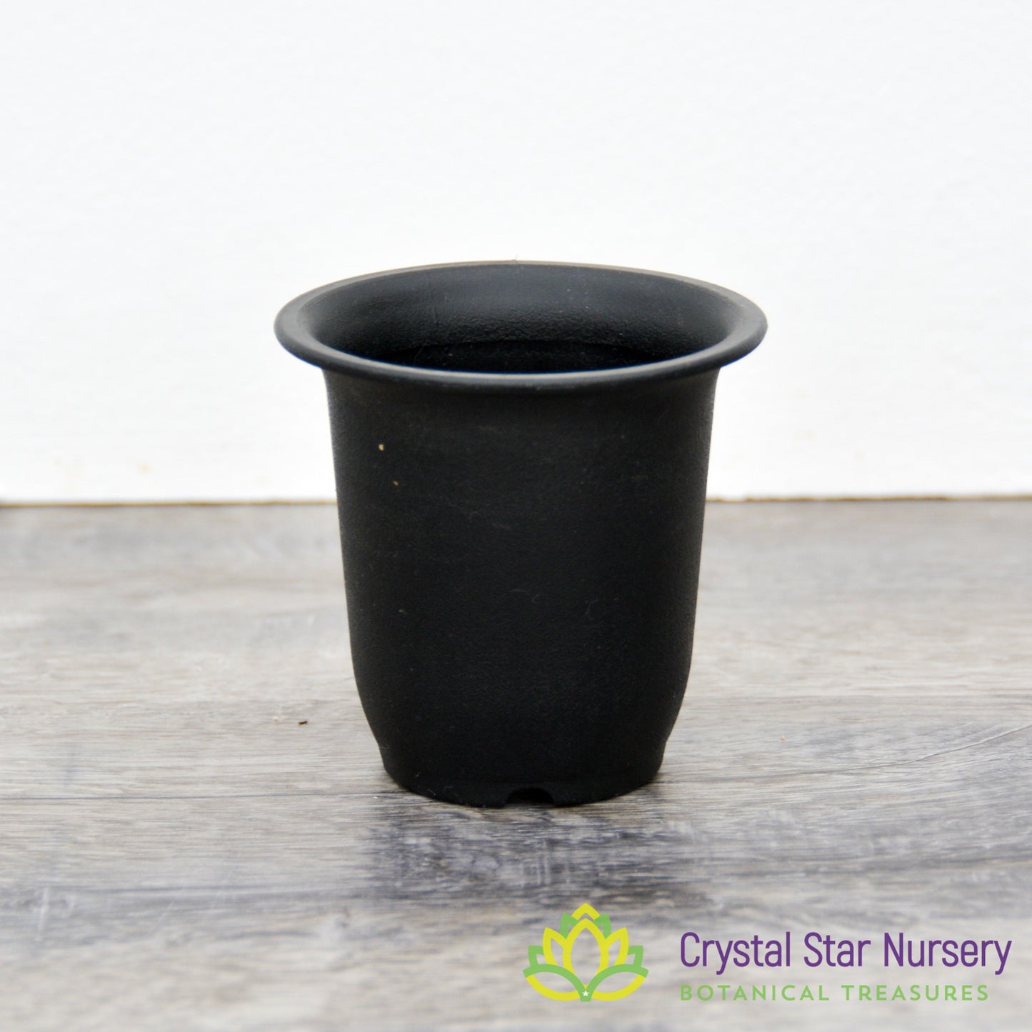 Tall Round Hard Plastic Pot with Flare Top