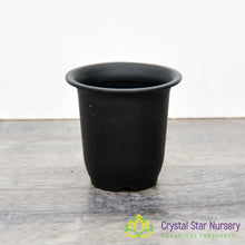 Tall Round Hard Plastic Pot with Flare Top