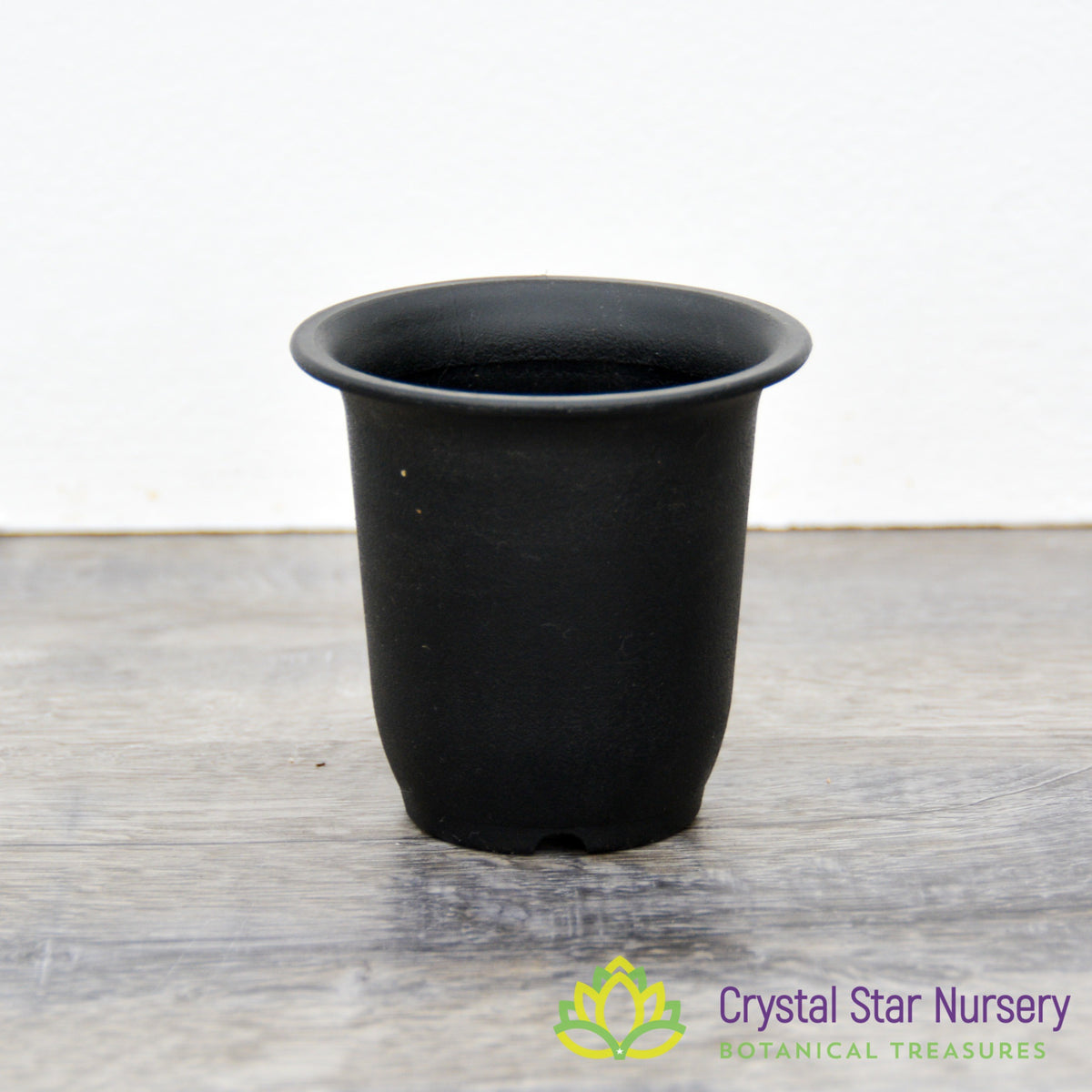 Tall Round Hard Plastic Pot with Flare Top