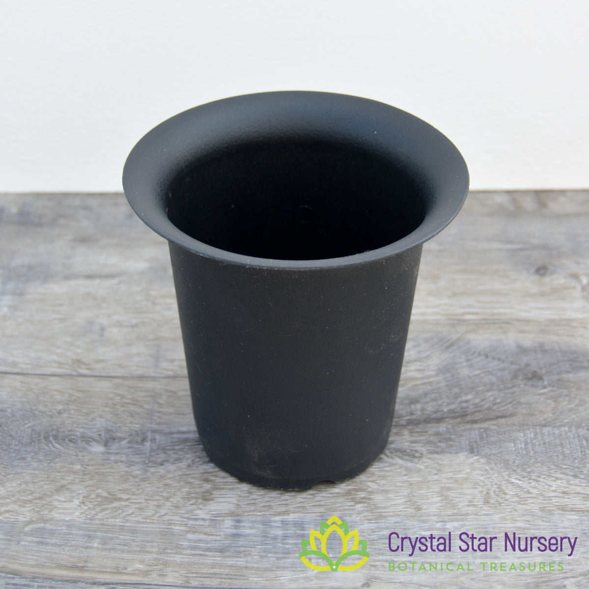 Tall Straight Hard Plastic Pot with Flare Top